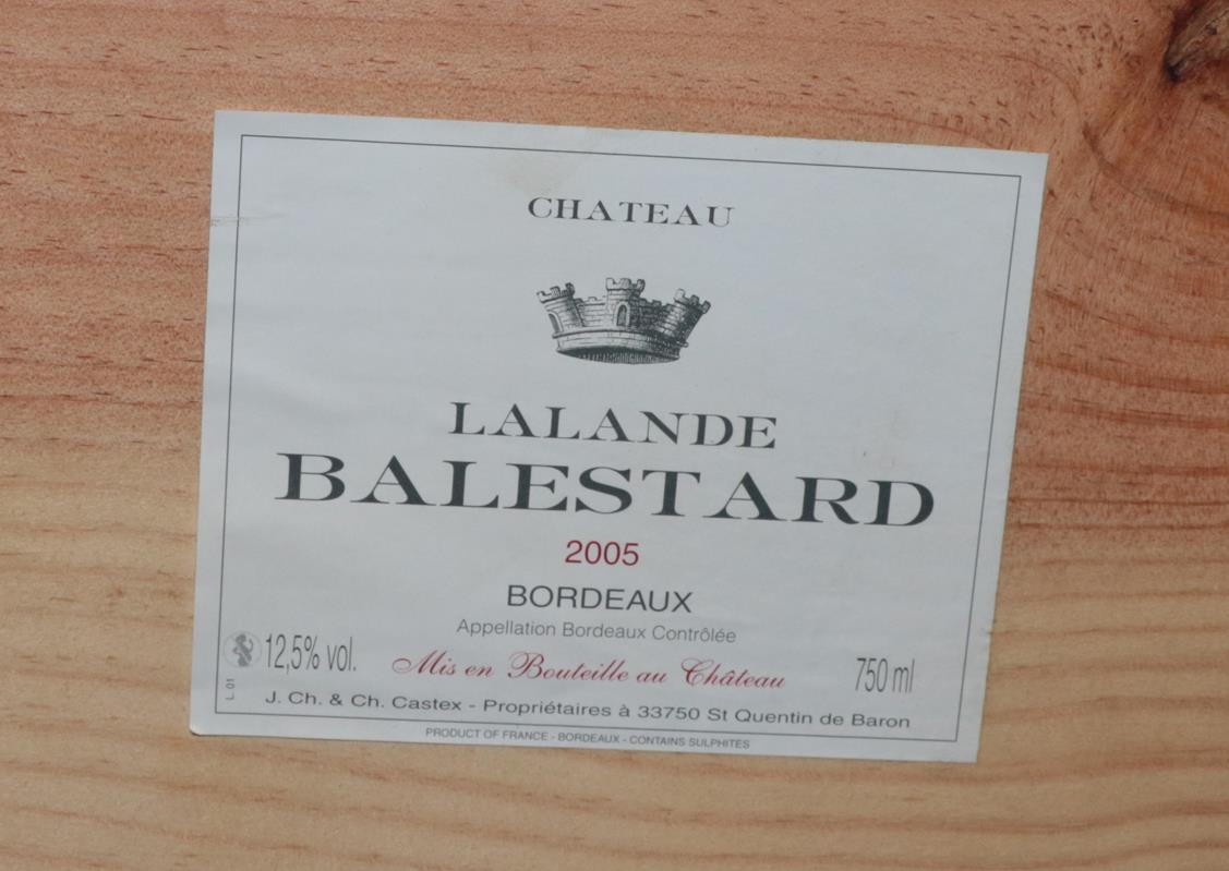 Lot 2037 - Château Lalande Balestard 2005, Bordeaux (twelve bottles)