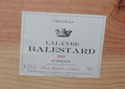 Lot 2037 - Château Lalande Balestard 2005, Bordeaux (twelve bottles)