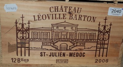 Lot 2040 - Château Léoville Barton 2006 Saint-Julien (twelve bottles)