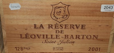 Lot 2043 - La Réserve De Léoville Barton 2001 Saint-Julien (twelve bottles)
