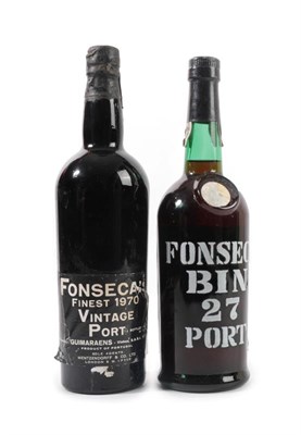 Lot 2115 - Fonseca 1970 Vintage Port, 22° proof 75cl (one bottle), Fonseca Bin 27 Port, 20° proof 70cl...
