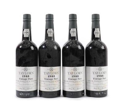 Lot 2118 - Taylor's 1985 Vintage Port (four bottles)