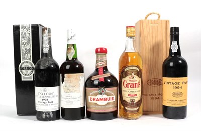 Lot 2139 - Rutherford's Old Special Dry Madeira WIne, (one bottle), Grant's Finest Scotch Whisky, (one...