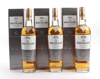 Lot 2145 - The Macallan Fine Oak Triple Cask Matured Highland Single Malt Scotch Whisky 10 Years Old, 40%...