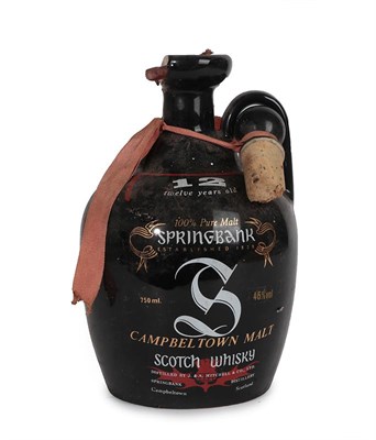 Lot 2165 - Springbank 12 Years Old Single Campbeltown Malt Scotch Whisky, 1980s ceramic decanter bottling, 46%