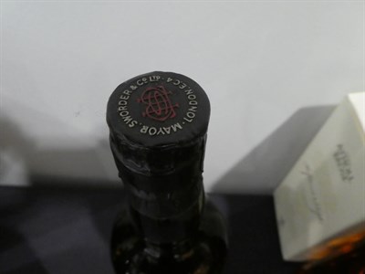 Lot 2185 - Red Monogram ''Peers Reserve'' Liqueur Scotch Whisky 70° proof, Mayor Sworder & Co. Ltd., 29 Budge