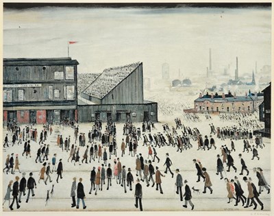 Lot 1012 - After Laurence Stephen Lowry RBA, RA (1887-1976)  ''Going to the Match''  Signed, with the...