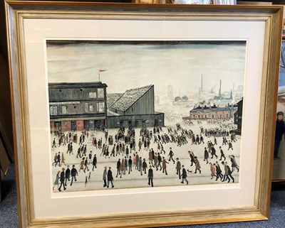 Lot 1012 - After Laurence Stephen Lowry RBA, RA (1887-1976)  ''Going to the Match''  Signed, with the...