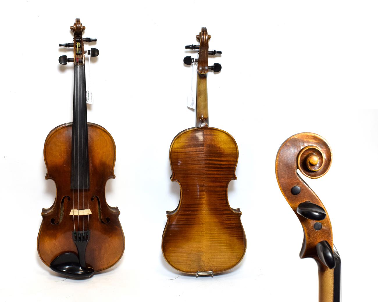 Lot 3011 - Violin 14'' two piece back, ebony fingerboard, labelled 'Josef Guarnerius Fecit In Cremona Anno...