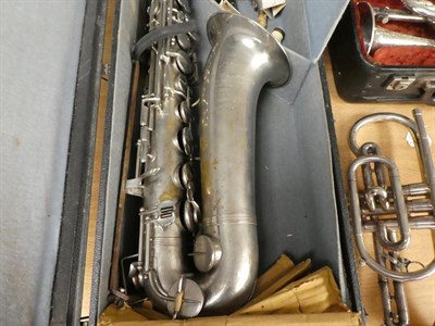 Lot 3014 - Tenor Saxophone By Jerome Thibouville-Lamy Made In Paris with accessories including mouthpiece...