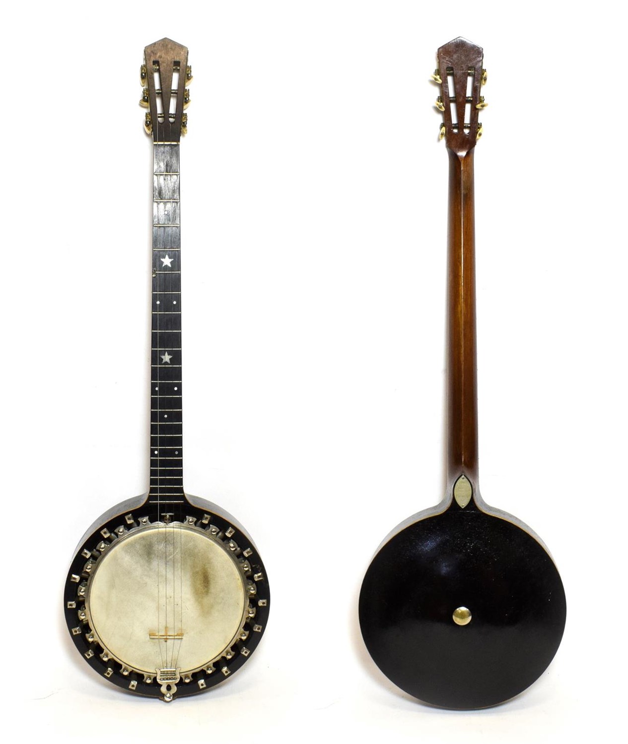 Lot 3040 - Windsor Pioneer Banjo 8 1/2'' head, five string, with plaque on resonator 'The Windsor...