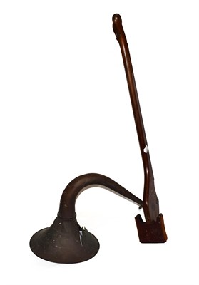Lot 3046 - A Rare Phonofiddle, with pickup to internal inset soundbox, shaped horn (splits and dents),...