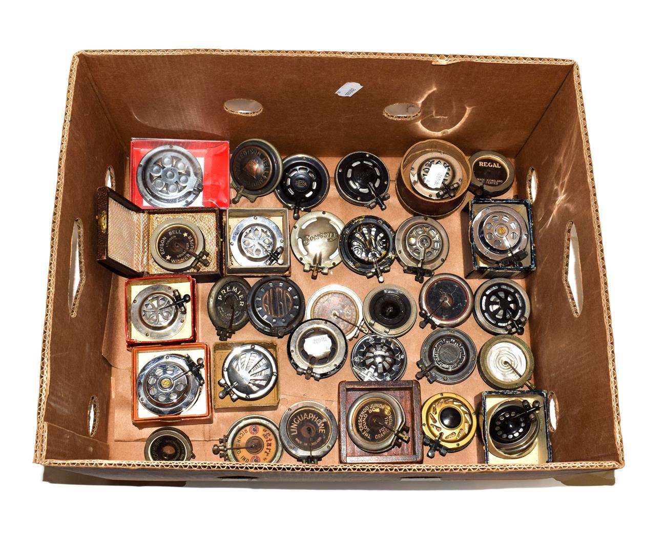 Lot 3055 - A Collection Of Thirty-One Gramophone Soundboxes: including Edison Bell, Winner Super,...