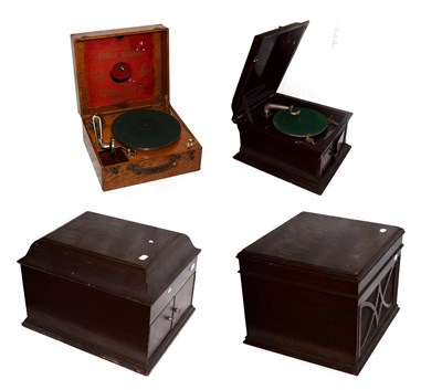 Lot 3060 - Four Table Grand Gramophones For Restoration: including an incomplete HMV model 115, in...
