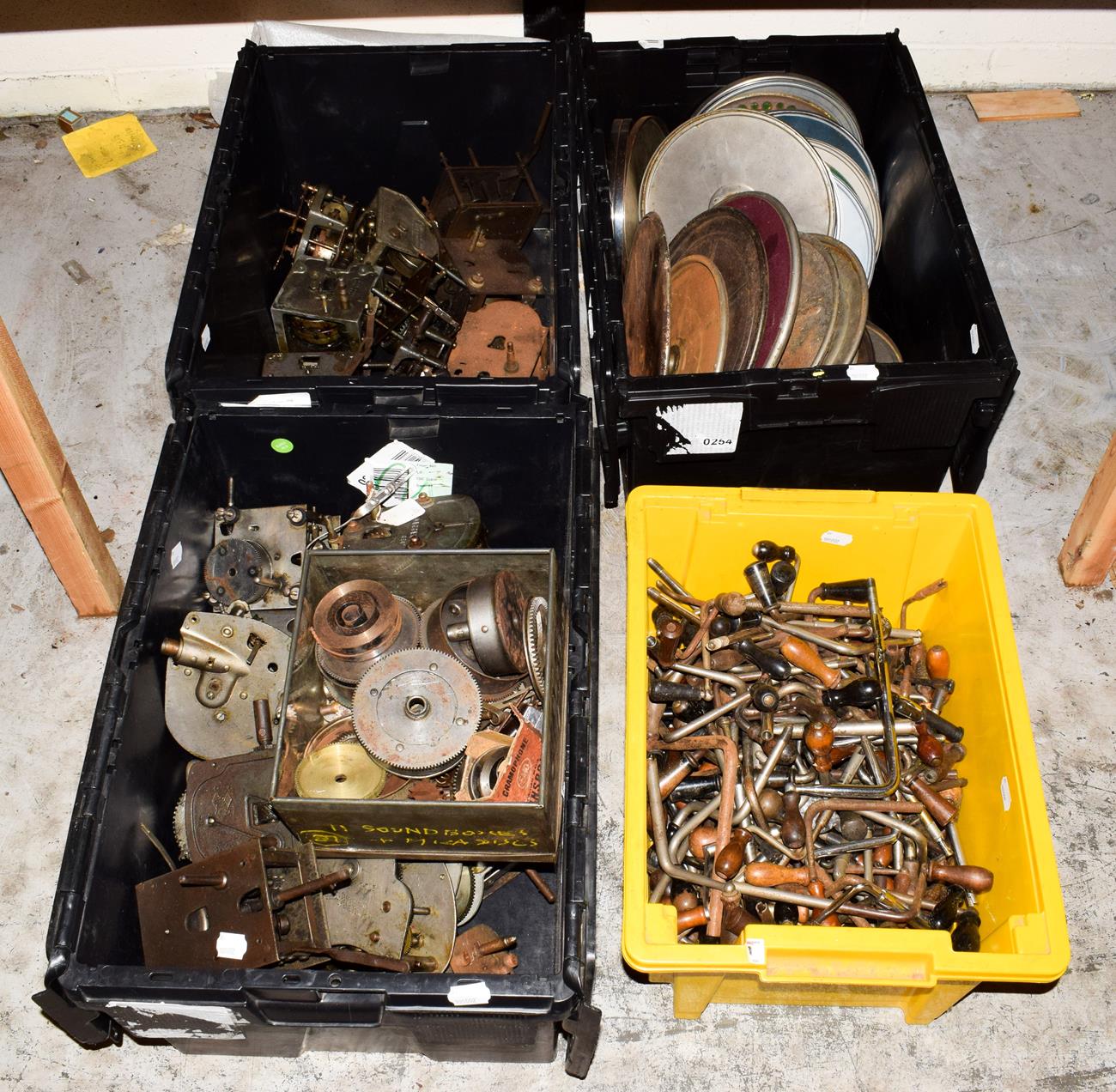 Lot 3068 - A Large Quantity Of Gramophone Motor Parts And Winding Handles, at least 15 motors, single,...