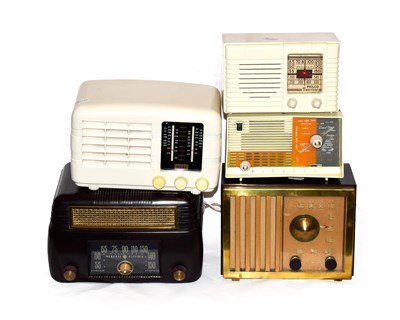 Lot 3089 - A Philco Transitone PT-28 Receiver, in refinished cream bakelite case; a Bell Colt, New Zealand...