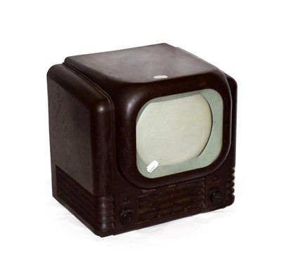 Lot 3092 - A Rare Bush Type TV22A Television Receiver, 1951, 405-line, 9-inch screen and white mask, in...
