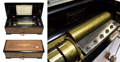 Lot 3100 - A Cylinder Musical Box By Nicole Freres, Playing Eight Scottish Airs, serial No. 52242, Gamme...