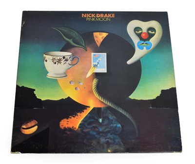 Lot 3113 - Nick Drake - Pink Moon Vinyl LP gatefold sleeve, ILPS-9184 with pink rim to label, side 1: A-1U and
