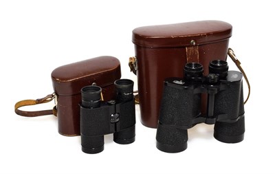 Lot 3152 - Carl Zeiss Jena Binoculars (i) Carl Zeiss Jena Dekarem 10x50 (ii) Notarem 8x32B both in leather...