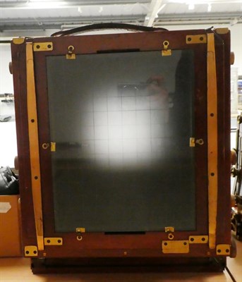 Lot 3198 - Gandolfi Large Format Plate Camera 8x10'' with mahogany body and brass fitting, black bellows...