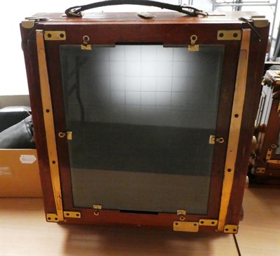 Lot 3198 - Gandolfi Large Format Plate Camera 8x10'' with mahogany body and brass fitting, black bellows...