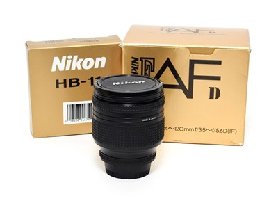 Lot 3213 - Nikon Nikkon AF f3.5-5.6 24-120mm Lens and lens hood (both boxed) (2)