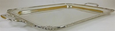 Lot 296 - A George VI Tray, Emile Viner, Sheffield 1937, rounded rectangular with twin shaped loop...