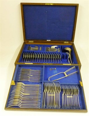 Lot 302 - A George V Canteen of Flatware, Goldsmiths & Silversmiths Co Ltd, London 1919/21/22, Old...