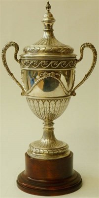 Lot 313 - An Edward VII Cup and Cover, Reid & Sons, London 1908, the pedestal foot rising to a part...