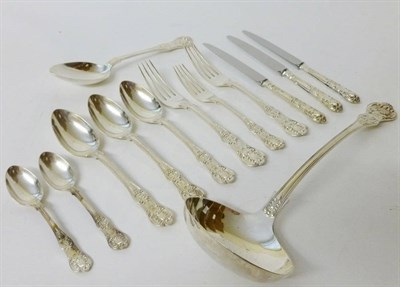 Lot 325 - A Victorian Canteen of Flatware, Martin, Hall & Co, Sheffield 1900, Queen's pattern, comprising...