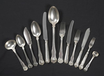 Lot 340 - A George IV and Later Service of Flatware, William Traies, London 1826, and others, retailer's mark