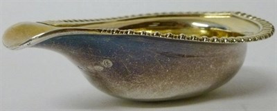 Lot 350 - A George III Papboat, Rebecca Emes & Edward Barnard, London 1819, pointed oval with gadrooned...