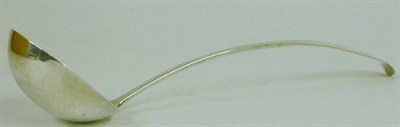 Lot 353 - A George III Scottish Provincial Soup Ladle, J Erskine, Aberdeen, circa 1810, Old English...