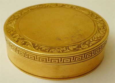 Lot 396 - A Gold Snuff Box, adapted as a Compact, early 19th century with later French tax marks,...