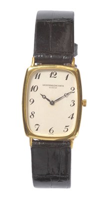 Lot 410 - An 18ct Gold Wristwatch, signed Vacheron & Constantin, Geneve, circa 1980, mechanical lever...