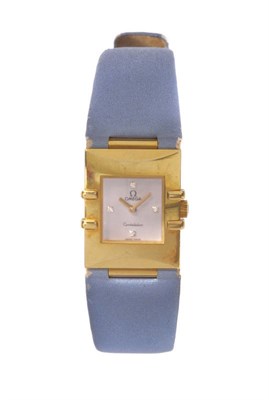 Lot 420 - A Lady's 18ct Gold Wristwatch, signed Omega, model: Constellation, circa 2005, quartz movement,...