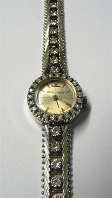 Lot 649 - A Lady's Wristwatch, signed Jaeger-LeCoultre, mechanical lever movement signed Jaeger...