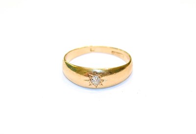 Lot 110 - A diamond ring, marks rubbed, finger size R
