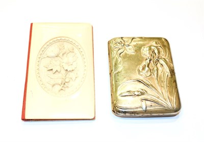 Lot 176 - A continental silver cigarette-case, stamped '800', oblong, the base and hinged cover each...