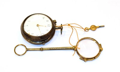 Lot 221 - A silver pair-cased pocket watch by Jos Campbell, Belfast, no. 62, Chester 1804 and a gilt...