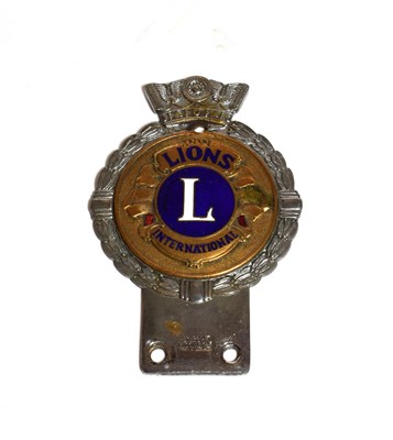 Lot 246 - A Lions international enamel and chrome mascot 1950/60s
