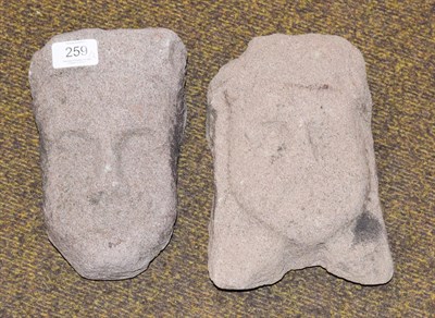 Lot 259 - Two carved stone corbels, possibly Scottish