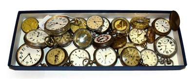 Lot 271 - A selection of nickel plated and other plated pocket watches