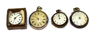 Lot 280 - A gilt metal pair-cased pocket watch circa 1790, a late 18th century verge movement signed W.M...