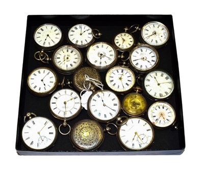 Lot 281 - A selection of ladies fob watches, some English and continental examples