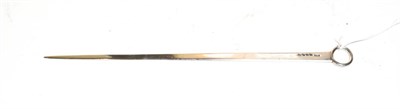 Lot 355 - A George III silver meat-skewer, possibly by John Wakefield, London, 1818, of typical form,...