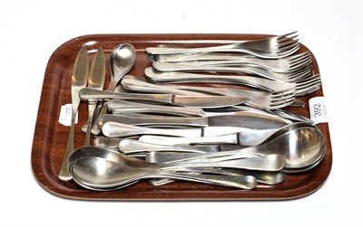 Lot 392 - A quantity of Old Hall stainless steel 'Alveston' pattern cutlery, including one knife signed...