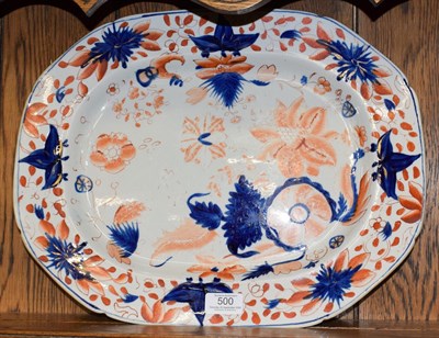 Lot 500 - A 19th century Masons Imari palette meat plate