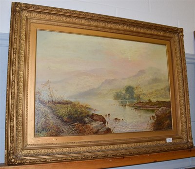 Lot 1001 - R*E*Wilkinson (19th century), ''On Windermere Lake, Westmorland'', signed, signed, inscribed...
